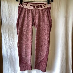 Gymshark Fit Cropped Seamless Leggings Maroon Womens size SMALL